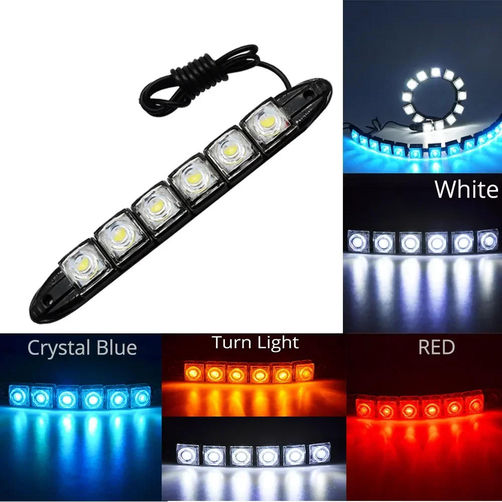 2PCS LED Waterproof DRL Light  - Lighting Bolt Decor ulasan dan harga