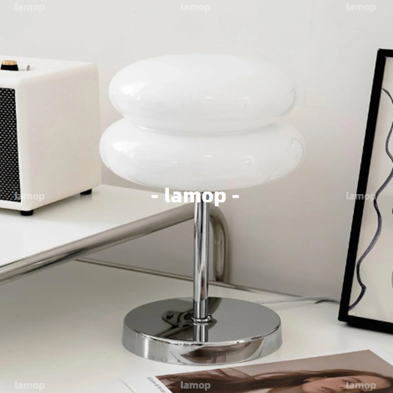 Bauhaus Cream‑Globe Table Lamp - Lighting Decor Bedroom ulasan dan harga