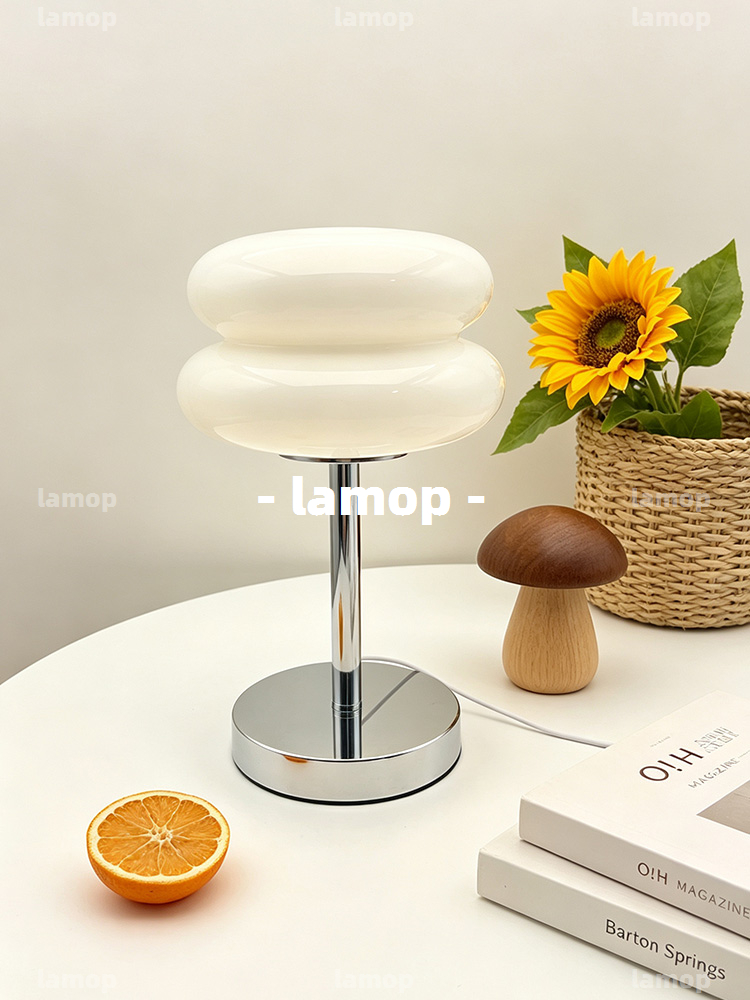Bauhaus Cream‑Globe Table Lamp - Lighting Decor Bedroom ulasan dan harga