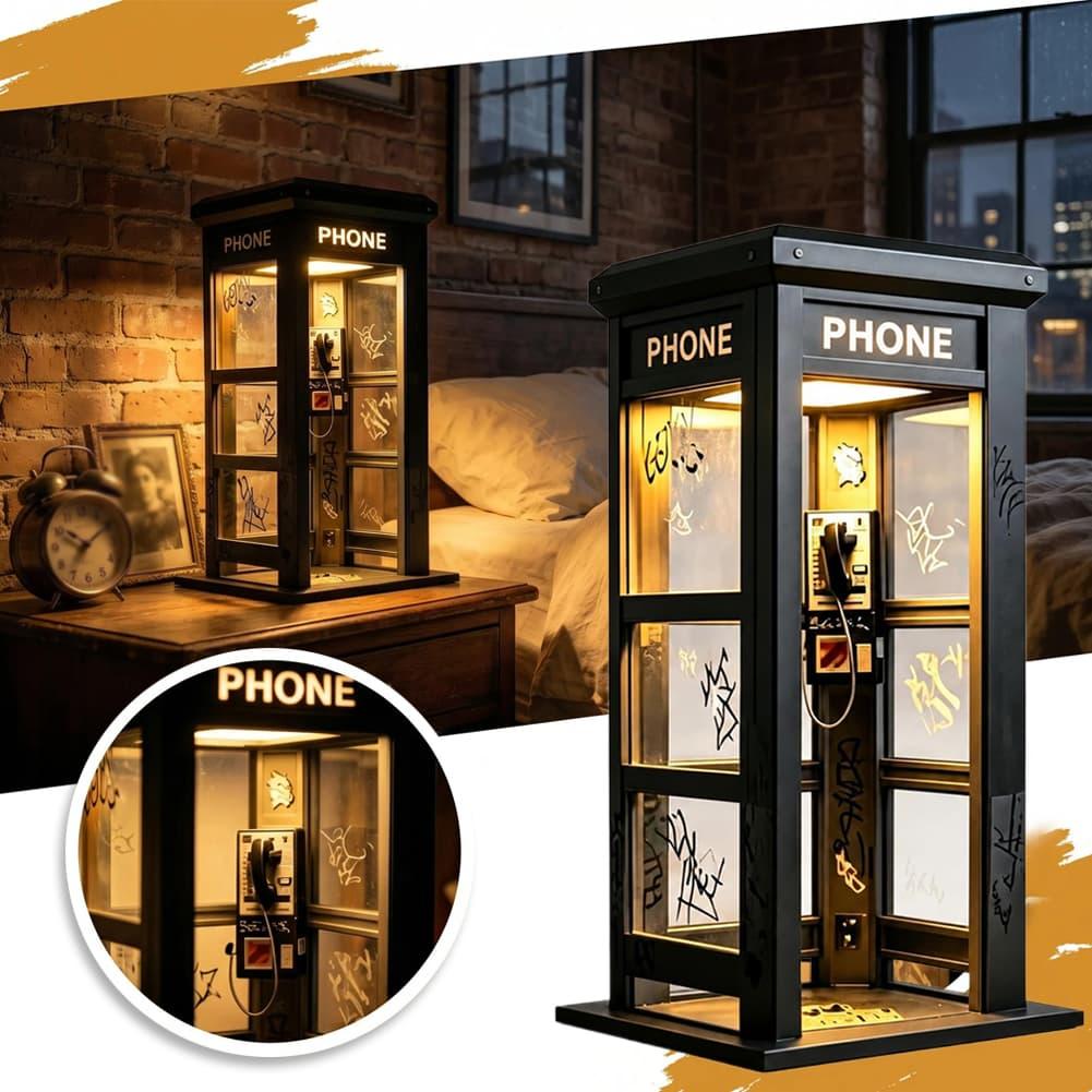 Retro Graffiti Phone Booth Tab - Lighting Decor Bedroom ulasan dan harga