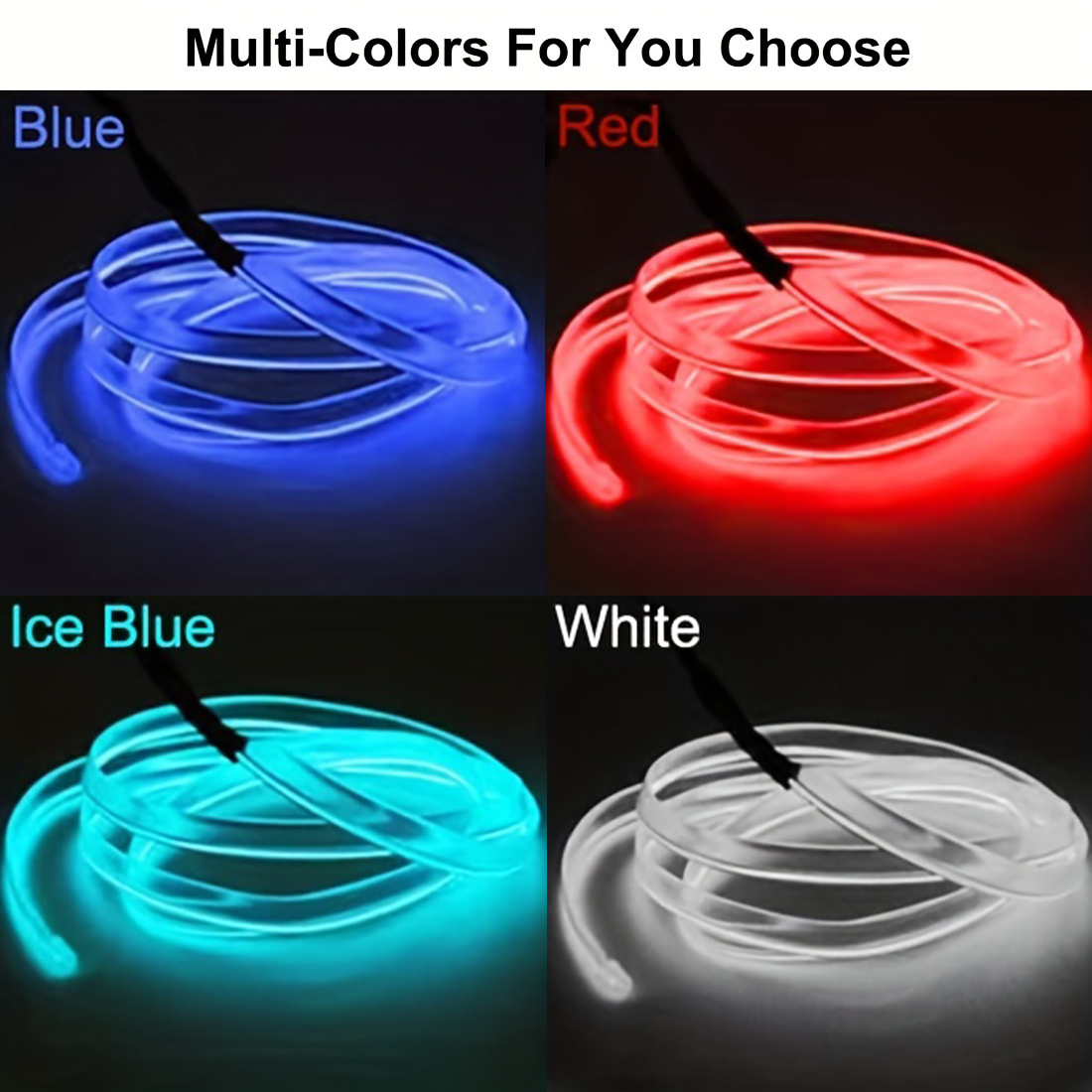 5m Neon LED Car Interior Light - Lighting Bolt Decor ulasan dan harga
