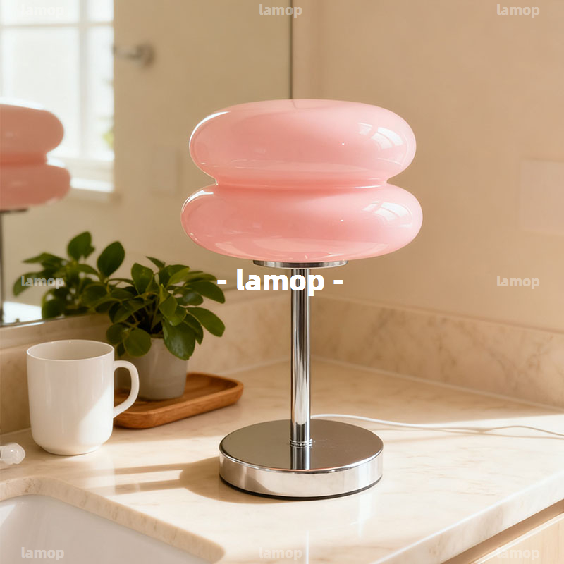 Cream Retro Bedside Table Lamp - Lighting Decor Bedroom ulasan dan harga