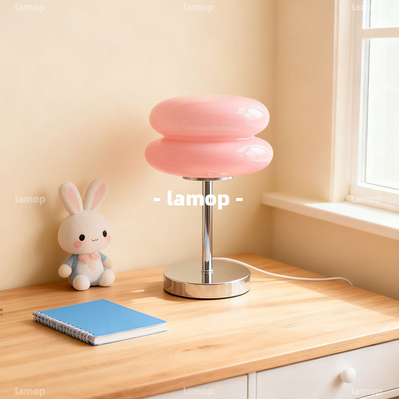 Cream Retro Bedside Table Lamp - Lighting Decor Bedroom ulasan dan harga
