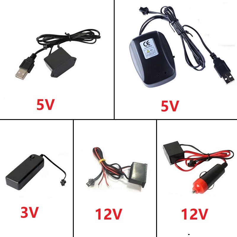 DC 12V EL Line USB Cigarette L - Lighting Bolt Decor ulasan dan harga