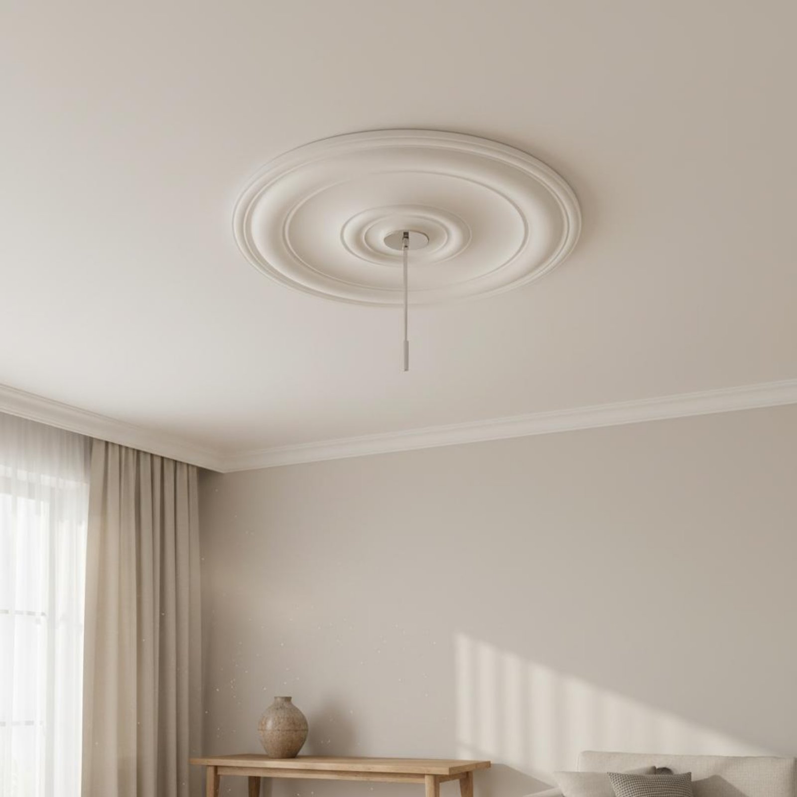 Round Ceiling Medallion Europe - Lighting Decoration ulasan dan harga