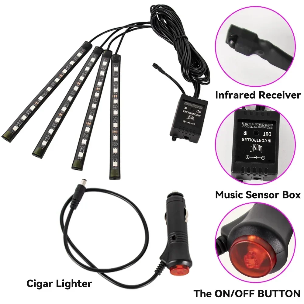 Neon LED RGB Car Underglow Bot - Lighting Bolt Decor ulasan dan harga
