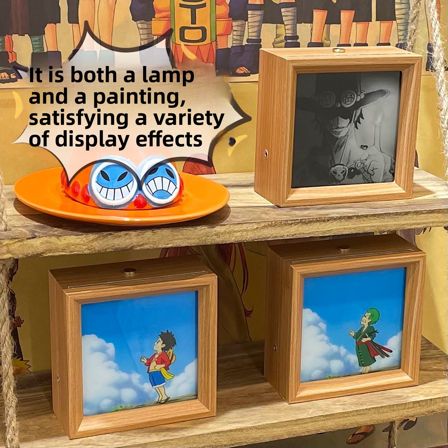 One Piece cartoon poster light - Lighting Decor Photos ulasan dan harga
