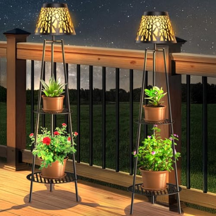 2 Pack Outdoor Solar Floor Lam - Lighting Decoration Outdoor ulasan dan harga