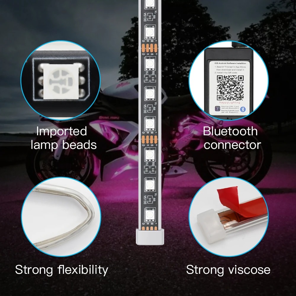 Motorcycle LED Decorative ligh - Lighting Bolt Decor ulasan dan harga