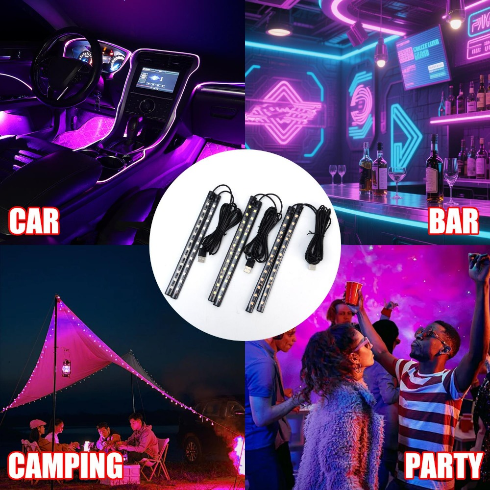 USB Car LED Strip Light Interi - Lighting Bolt Decor ulasan dan harga