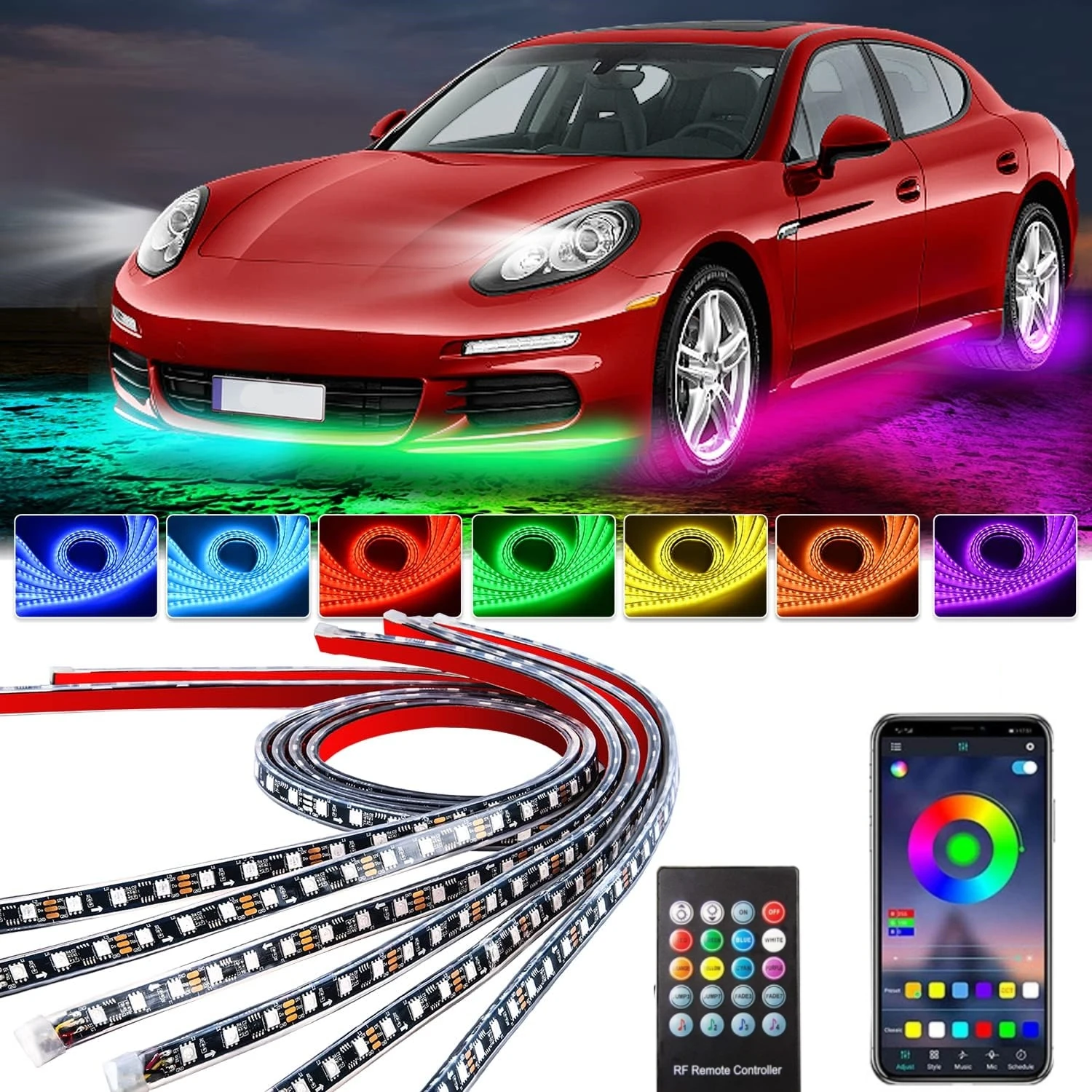 Car Underglow Neon Light Flexi - Lighting Bolt Decor ulasan dan harga