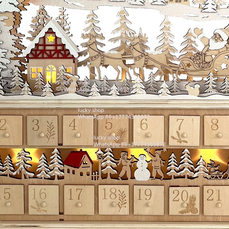 Christmas Wooden Forest Sleigh - Lighting Decor Woodbridge ulasan dan harga