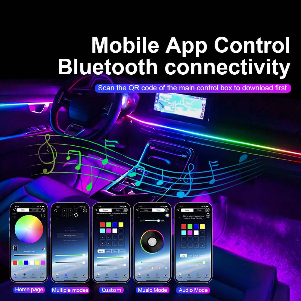 Universal Led Car Ambient Ligh - Lighting Bolt Decor ulasan dan harga